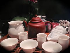 Gong Fu Cha Setting aus weißem Porzellan