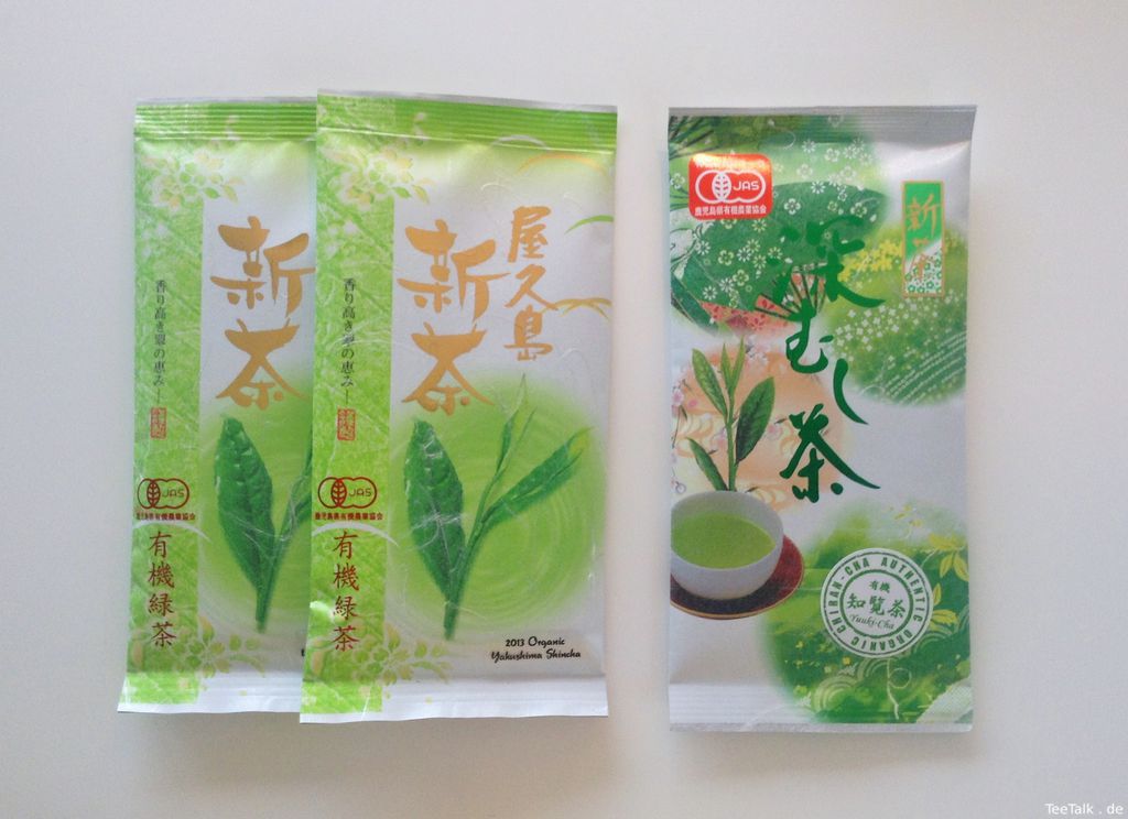Organic Yakushima Shincha (links) & Organic Chiran Shincha (rechts), beide von Yuuki-Cha