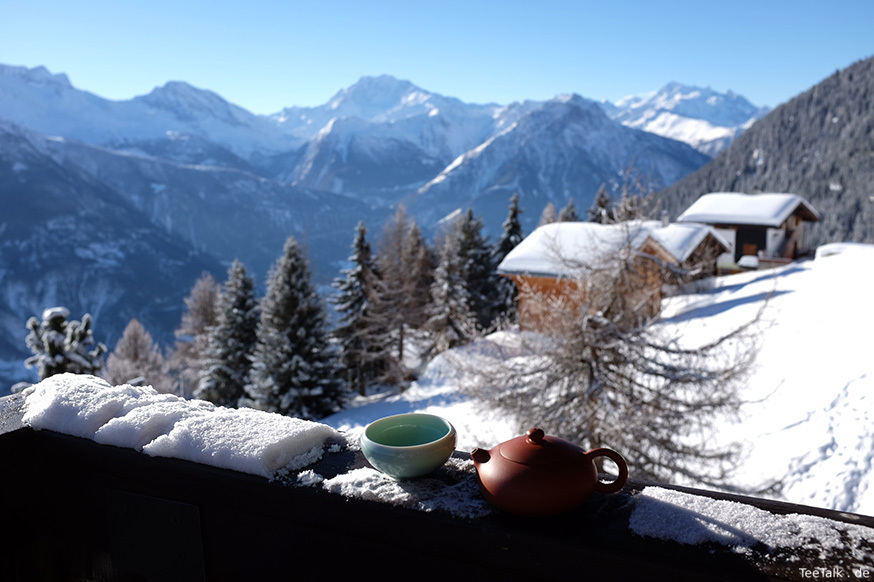 Teestunde in den Alpen
